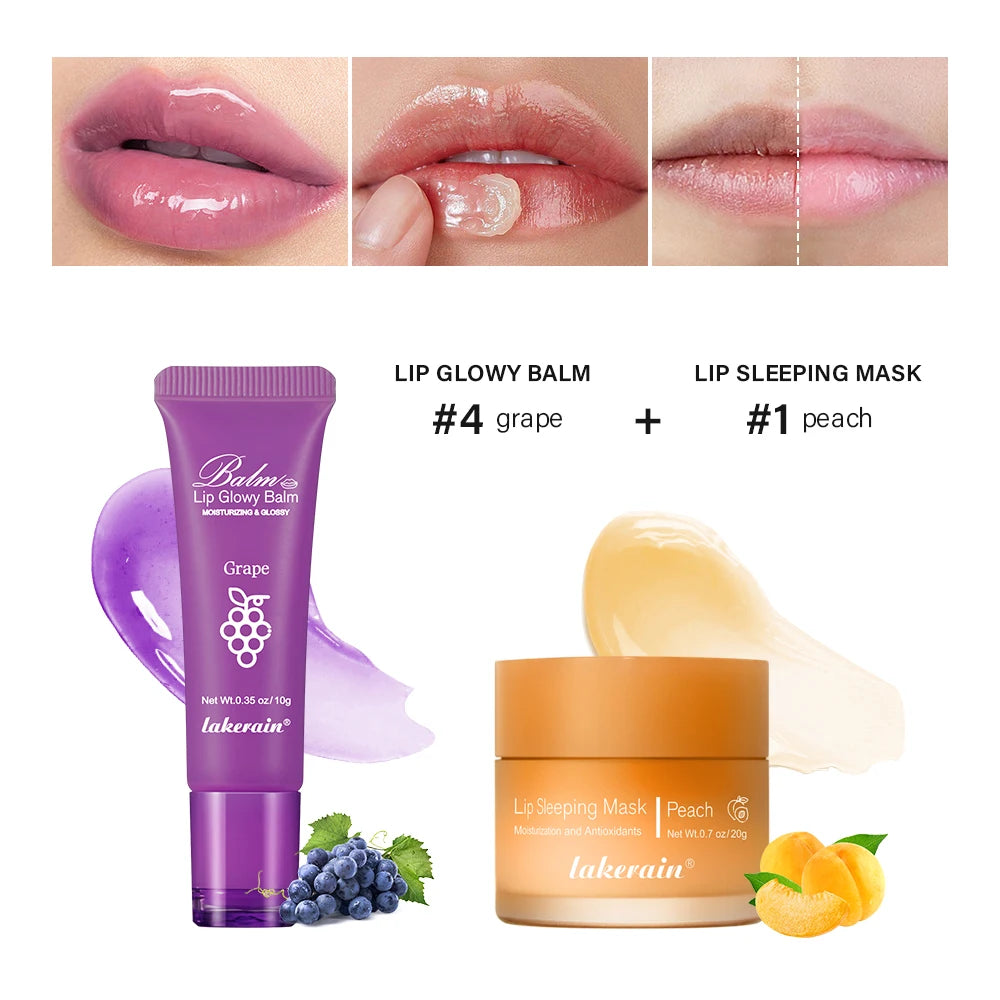 Moisturizing Lip Balm and Sleeping Mask Set