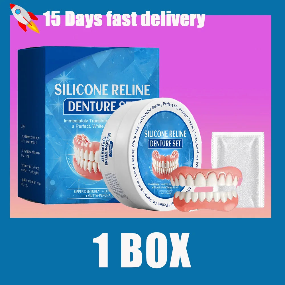 Temporary Silicone Snap-On Dentures for Instant Smile Whitening