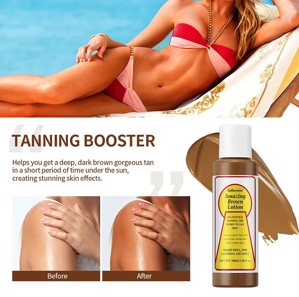 Sunless Tanning Body Lotion for Deep Bronze Glow
