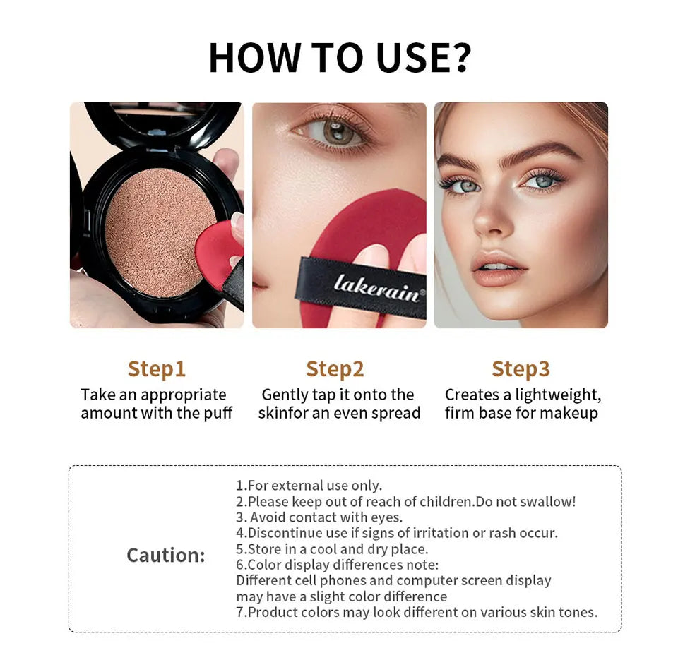 Full Coverage Long-Lasting Semi-Matte Cushion Foundation