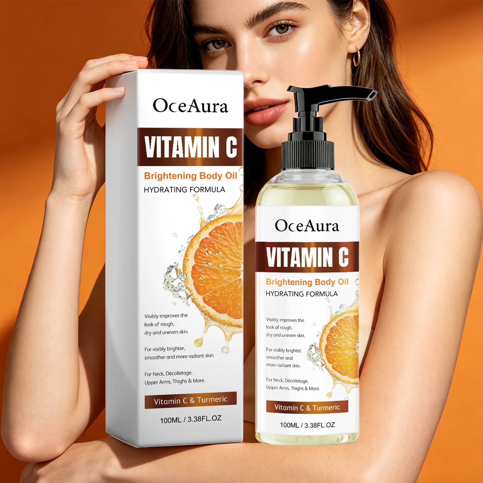 Turmeric Vitamin C Glow Body Oil for Brightening and Hydration - 11