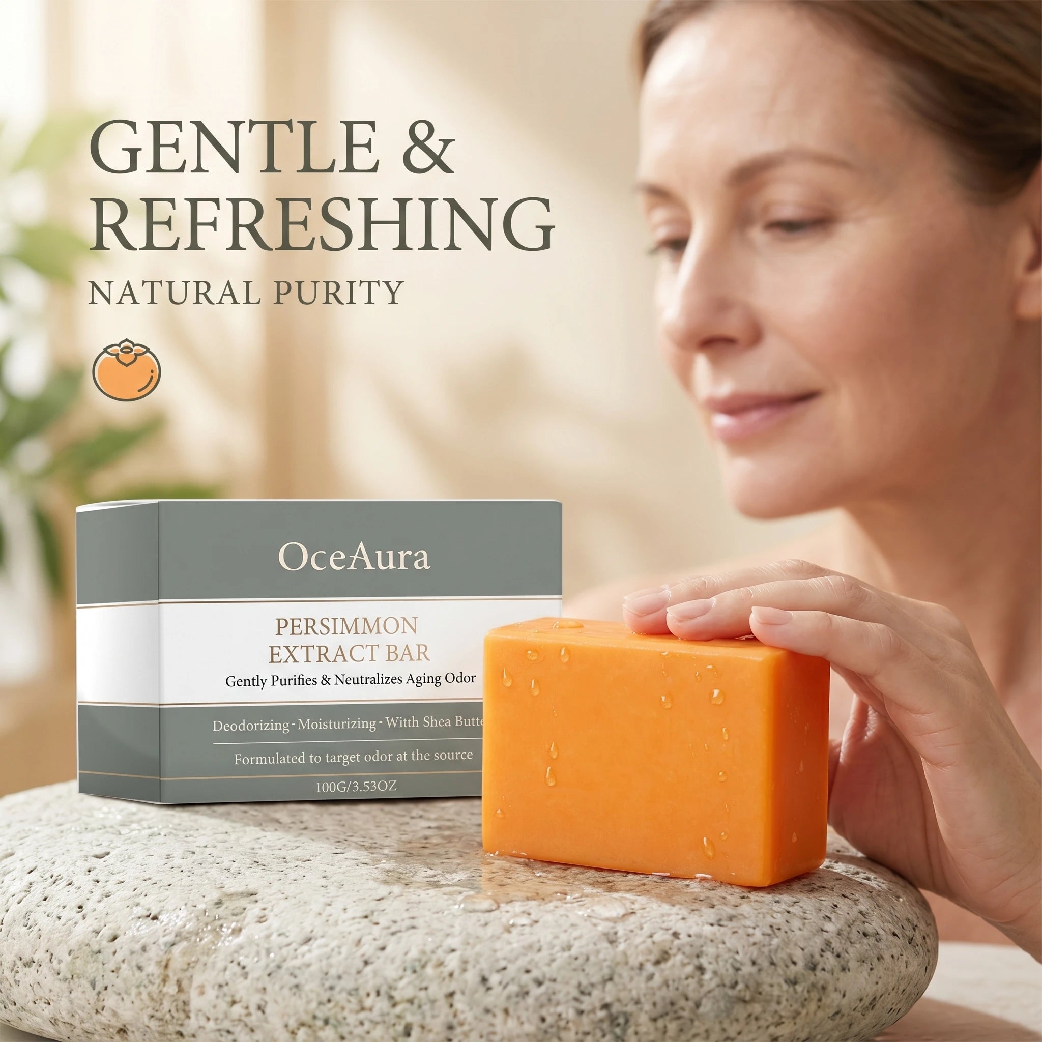 Persimmon Extract Deodorizing Body Soap for Aging Odor - 3