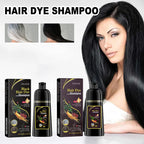 3 in 1 Black Hair Dye Shampoo for Gray Hair Coverage