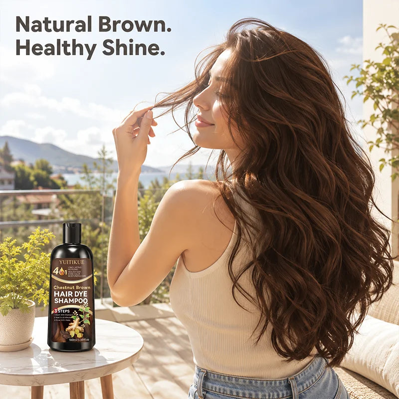 Chestnut Brown Ginger Hair Dye Shampoo 100ml