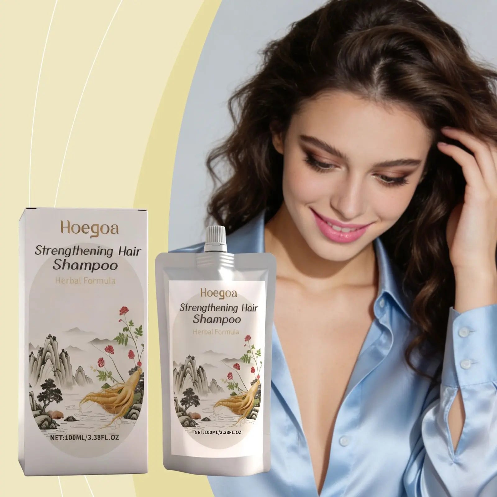 Herbal Strengthening Hair Shampoo for Anti Hair Loss and Repair 100ml