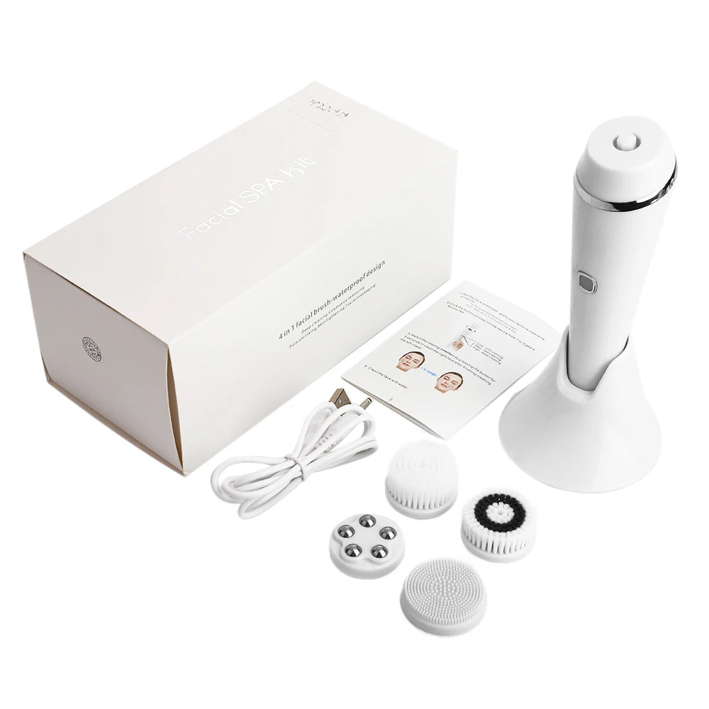 4-in-1 Electric Rotating Facial Cleansing Brush and Massager - 19