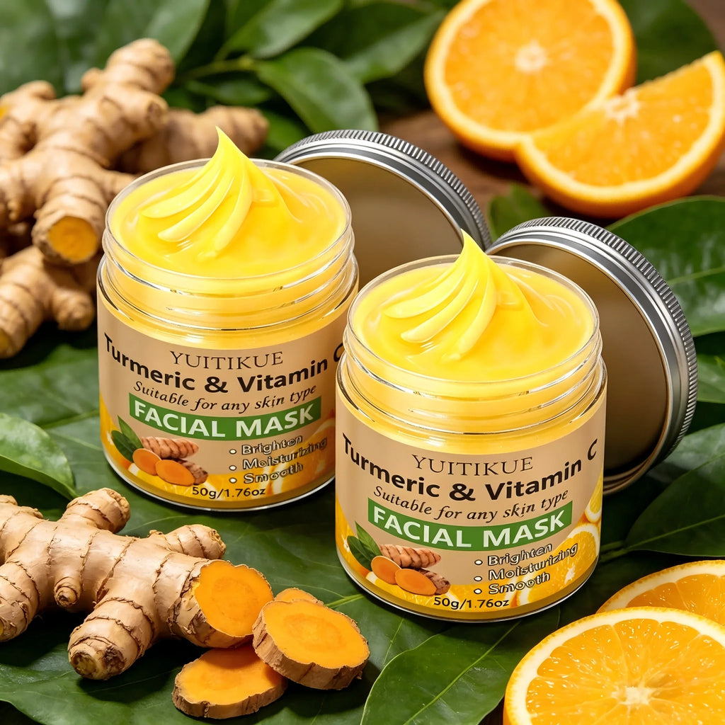 YUITIKUE Turmeric and Vitamin C Facial Mask Brightening Clay Treatment