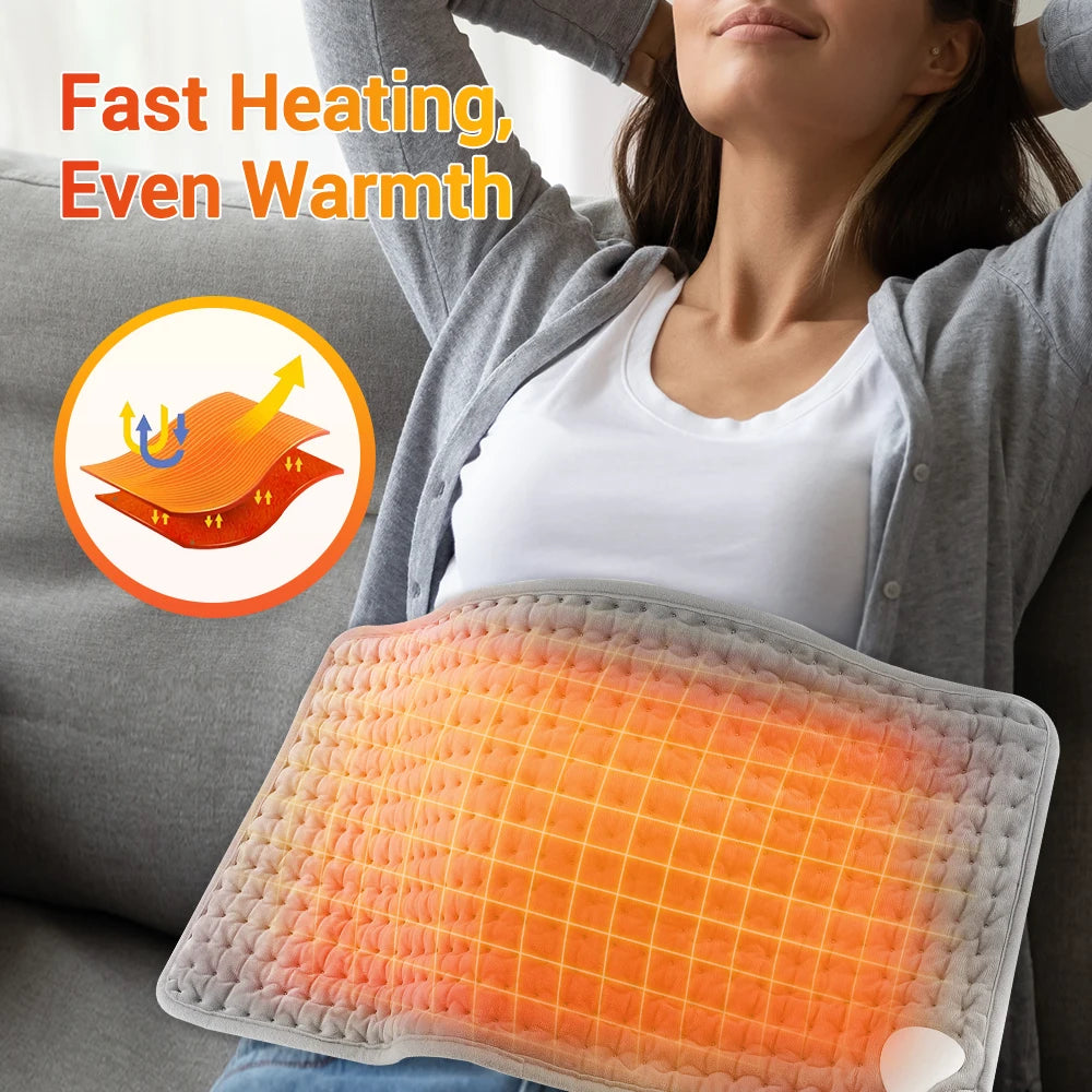 Electric Heating Pad with Waist Belt for Pain Relief and Warmth