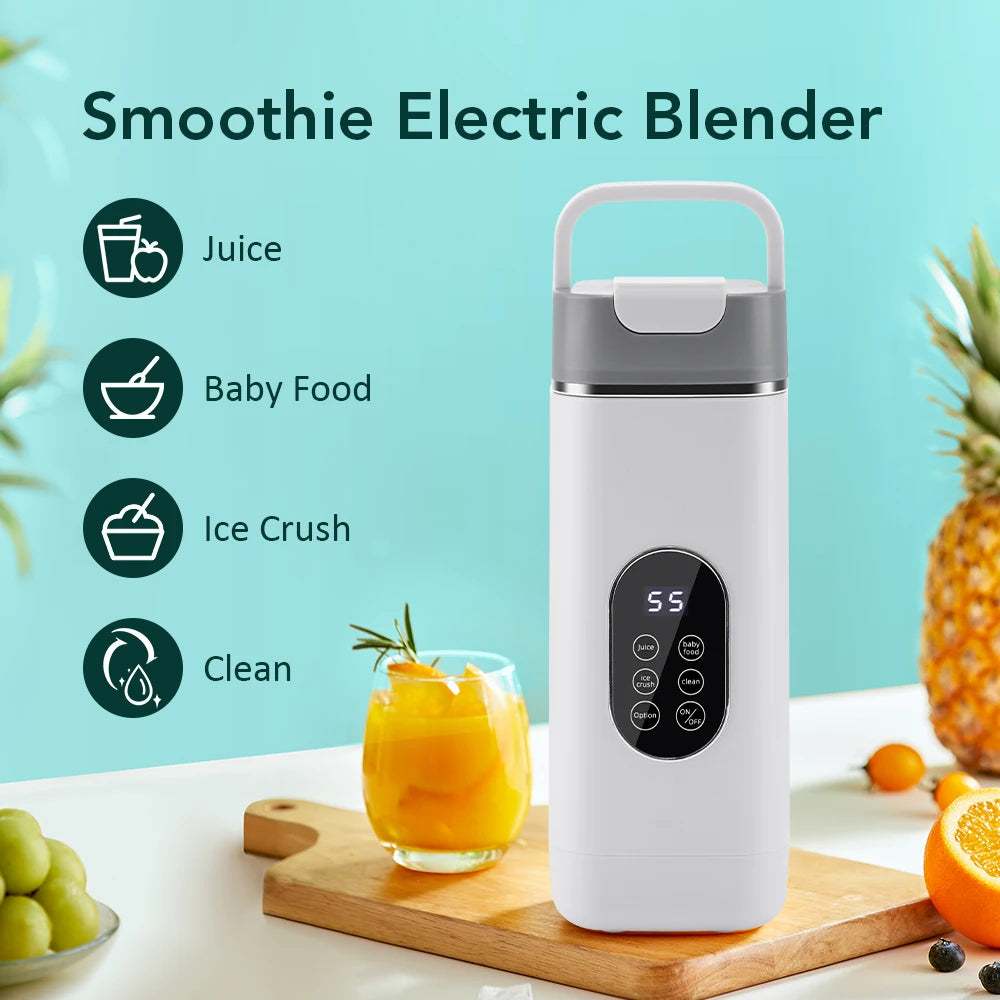 Portable Electric Blender Cup for Smoothies and Travel - 8