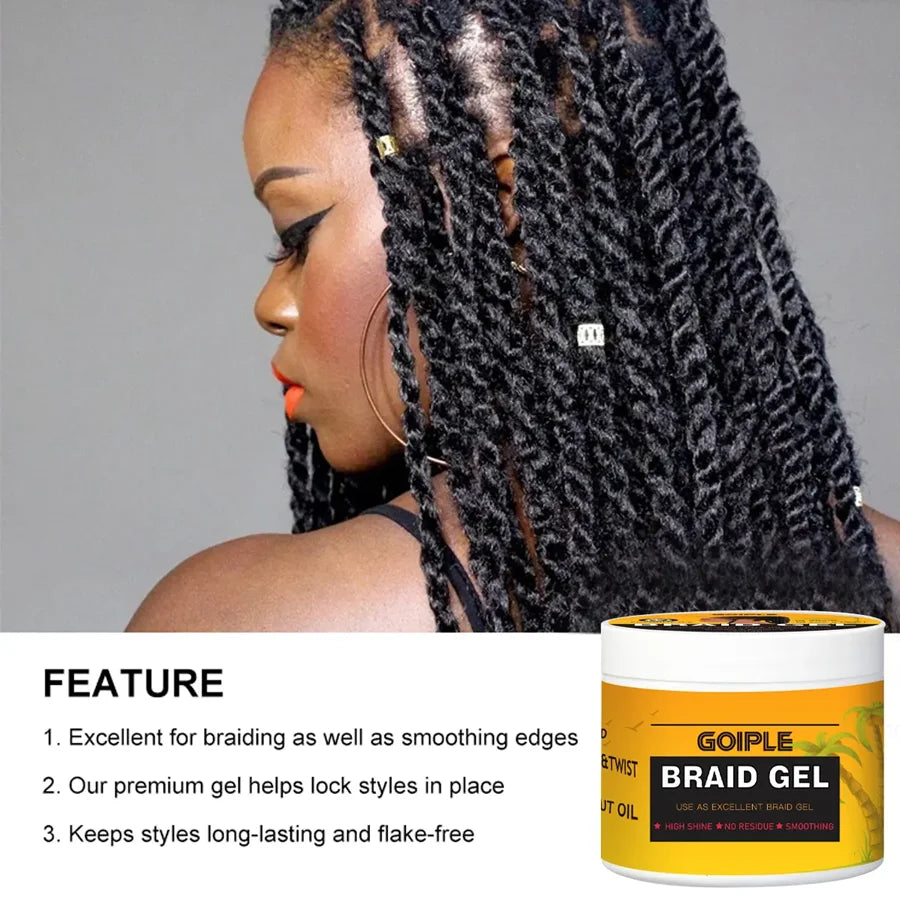 100g Pineapple Scented Braid Gel Smoothing Hairstyle Fixative Cream