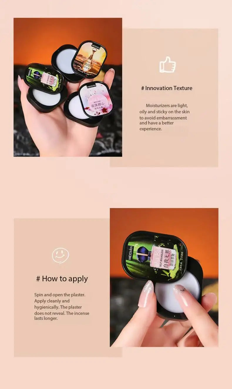 Meidian Solid Fragrance Balm Portable Long Lasting Perfume Set