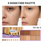 8-Shade Cream Concealer Palette for Face Contouring and Highlighting