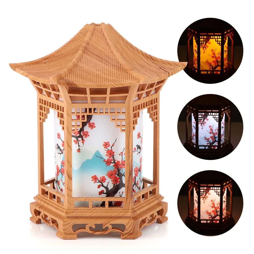 Oriental Pavilion Desktop Humidifier with Night Light - 16