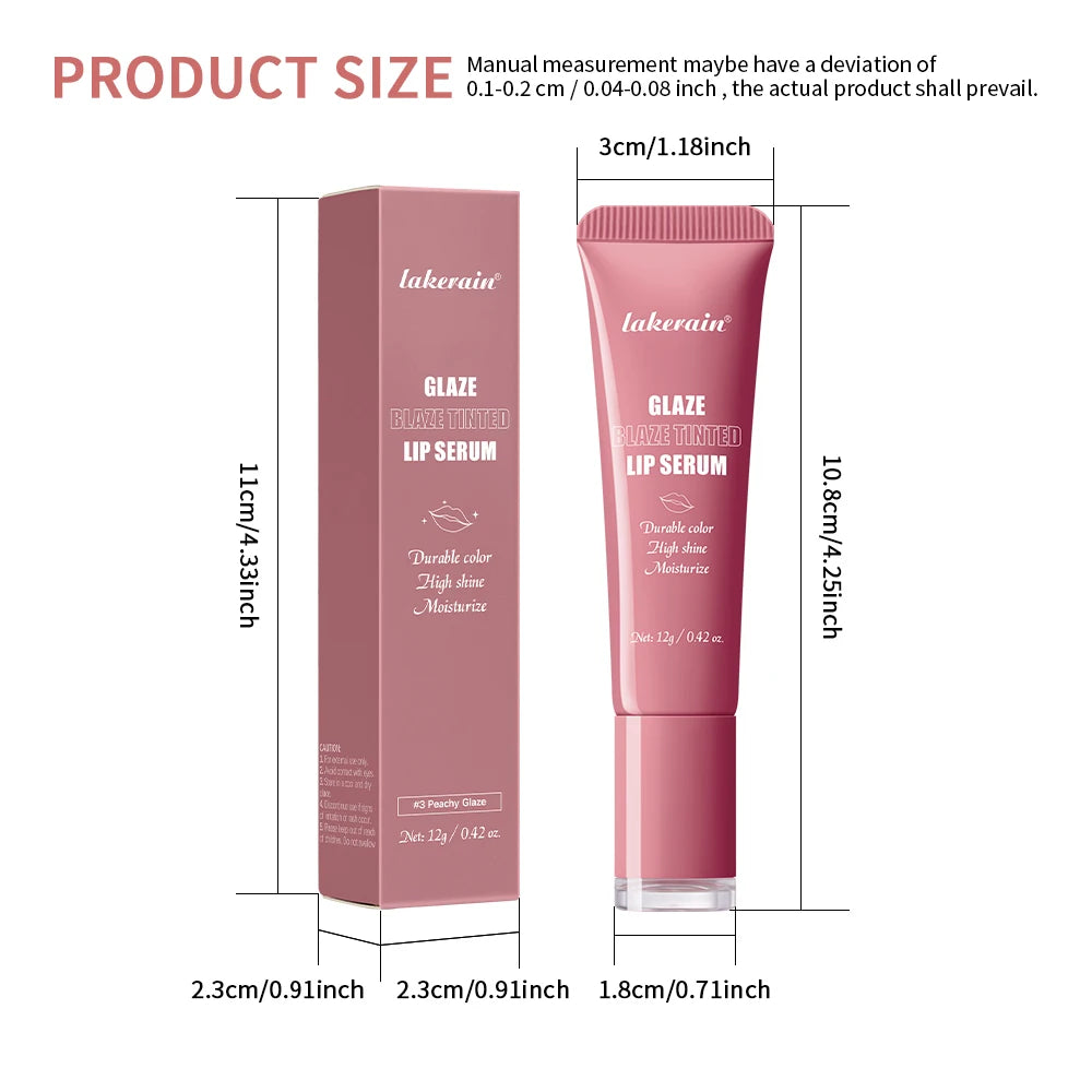 Hydrating Tinted Lip Gloss Serum for Shiny Plump Lips - 10