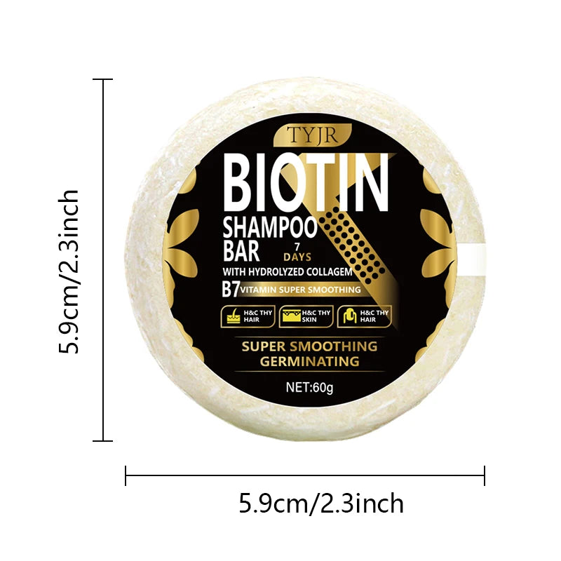 60g Biotin Shampoo Bar Hair Moisturizing and Smoothing Soap