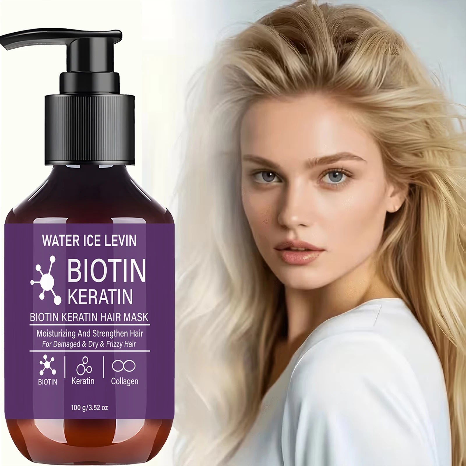Keratin and Biotin Hair Mask Treatment for Dry and Frizzy Hair 100g