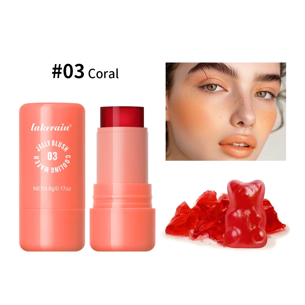 Cooling Water Jelly Blush Stick for Cheeks and Lips