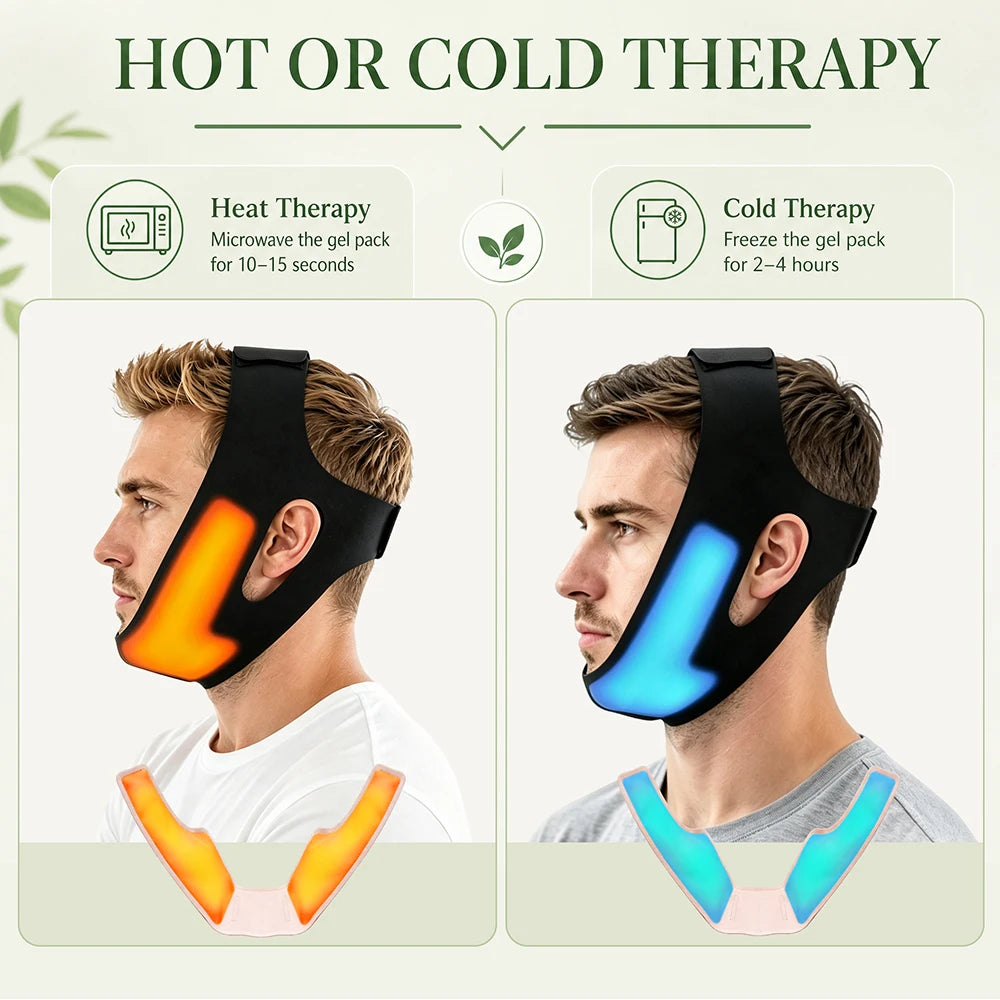 Hot and Cold Facial Compression Wrap for Chin and Jaw - 4