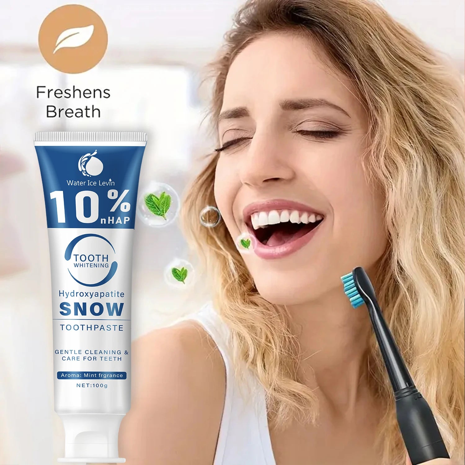 Nano Hydroxyapatite Whitening Toothpaste Deep Cleaning Mint Formula - 1