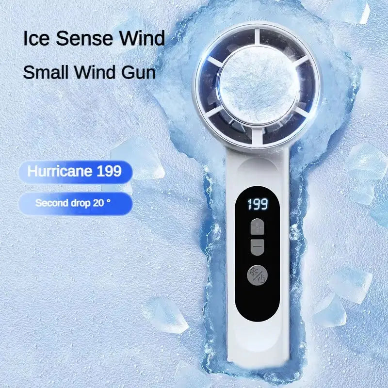Rechargeable Ice Cooling Handheld Fan for Travel