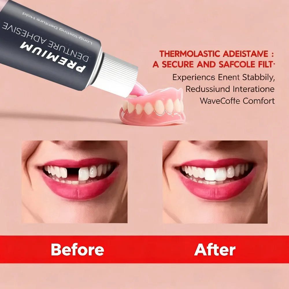 Waterproof Zinc-Free Denture Adhesive Cream for All-Day Hold - 2
