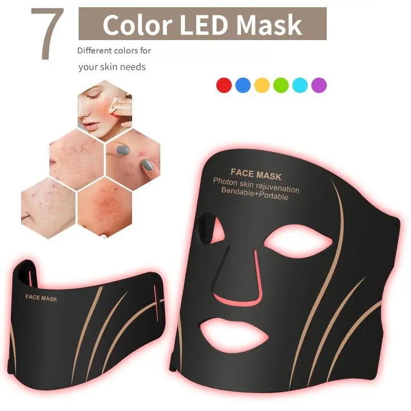 7-Color LED Face and Neck Rejuvenation Light Therapy Mask - 2