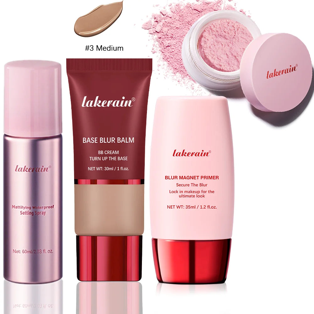 4-Piece Long-Lasting Matte Face Makeup Set