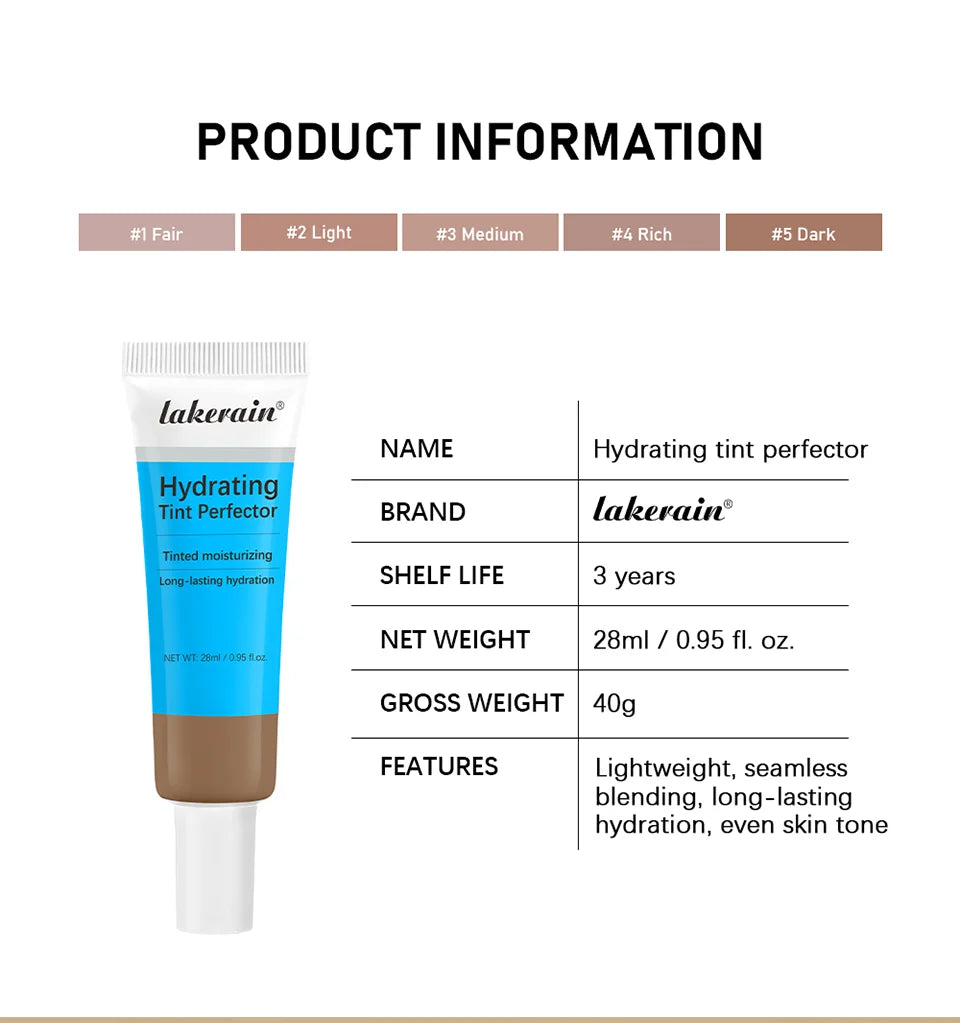 Hydrating Tinted Face Foundation for Smooth Skin