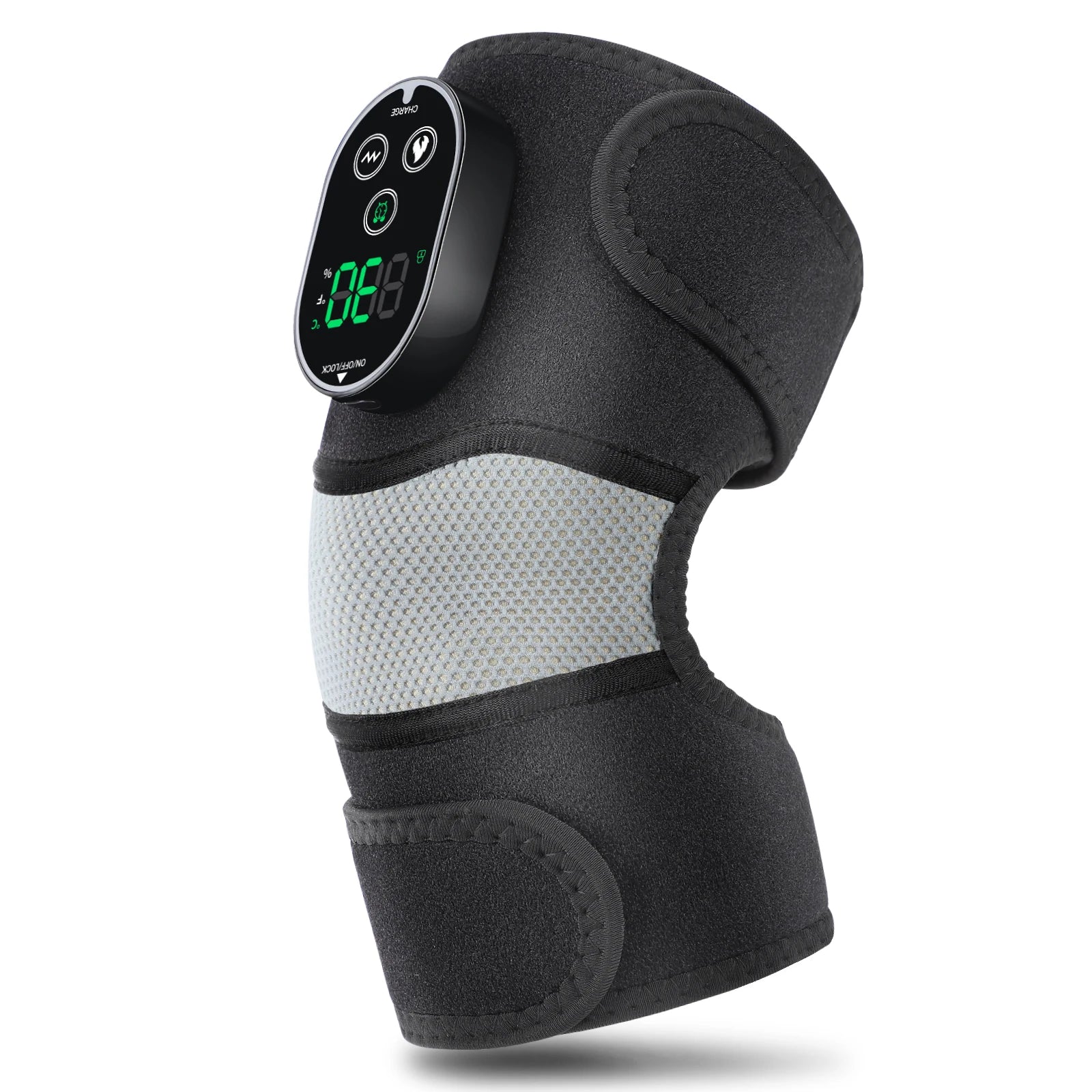 Cordless Heated Vibration Knee Massager Wrap for Joint Pain Relief - 16