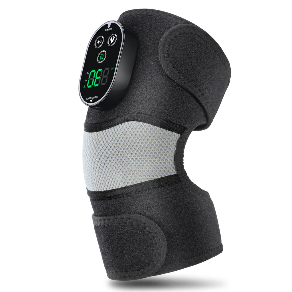 Cordless Heated Vibration Knee Massager Wrap for Joint Pain Relief