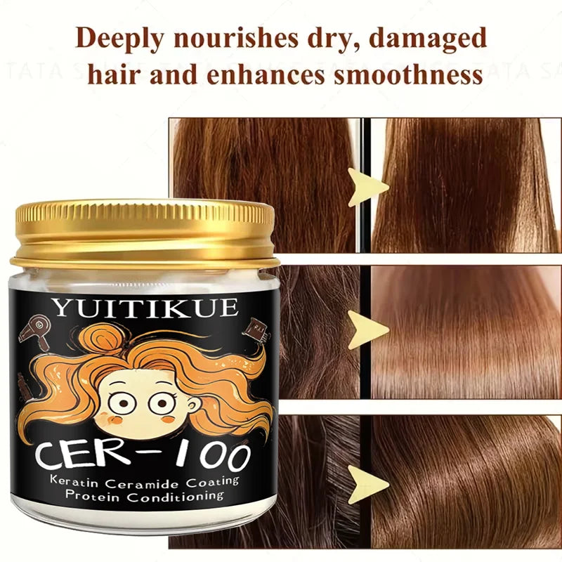 YUITIKUE CER-100 Keratin Hair Mask Deep Repair and Smoothing Treatment