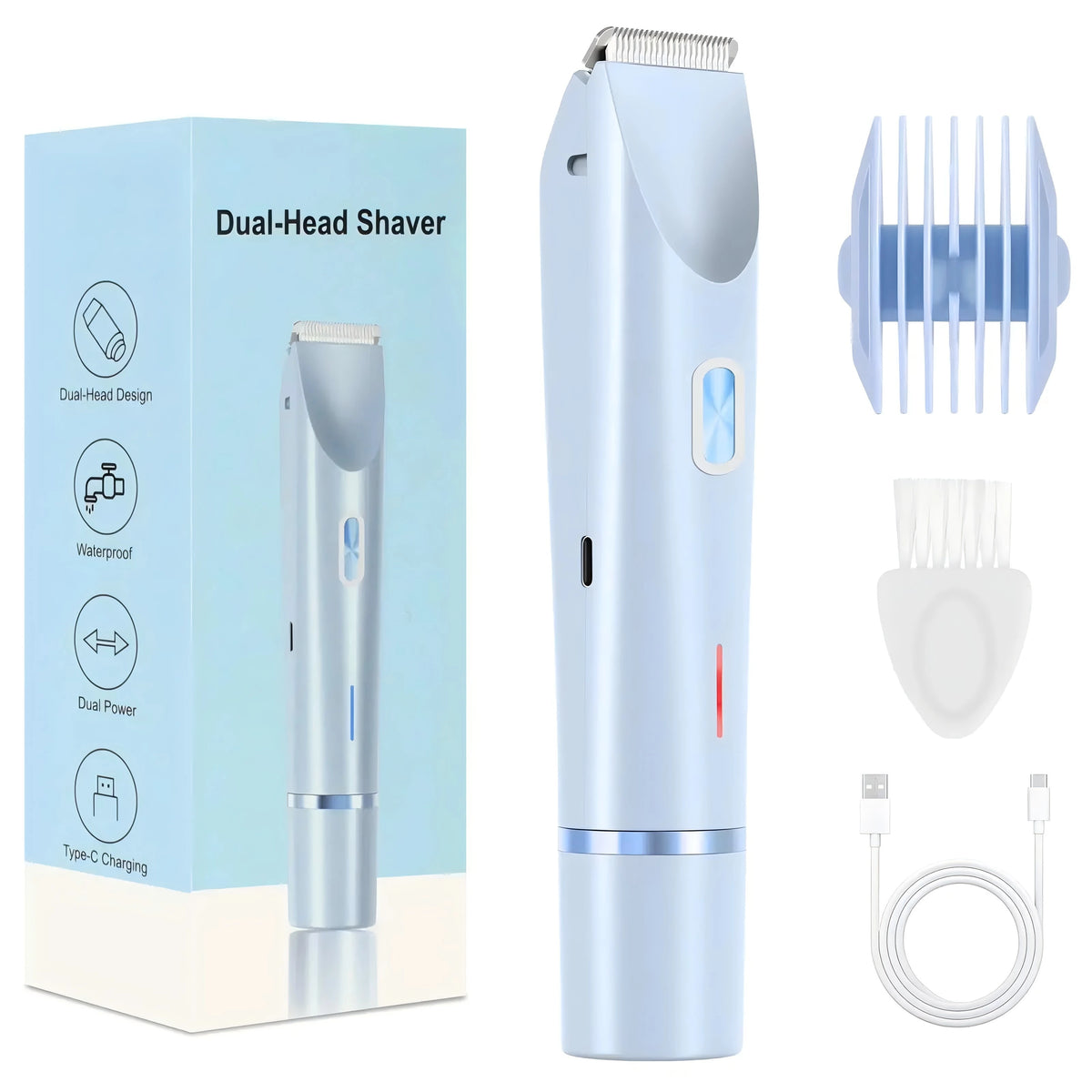 Electric Waterproof Shaver for Women Bikini and Body Hair Removal