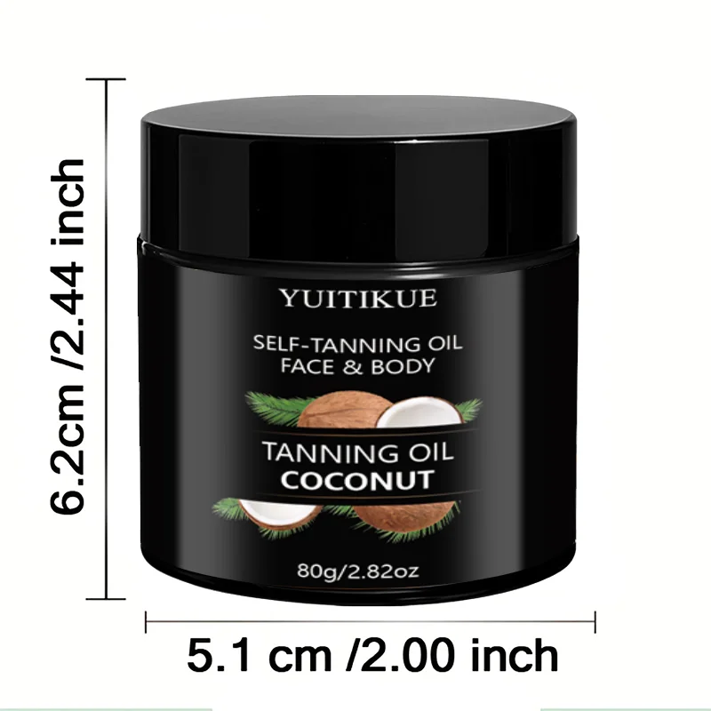 Yuitikue Coconut Self Tanning Oil Face and Body Bronzer Glow - 9