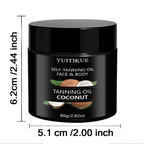 Yuitikue Coconut Self Tanning Oil Face and Body Bronzer Glow