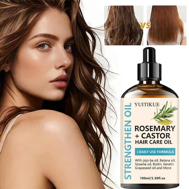 Rosemary and Castor Hair Strengthening Oil 100ml - 3
