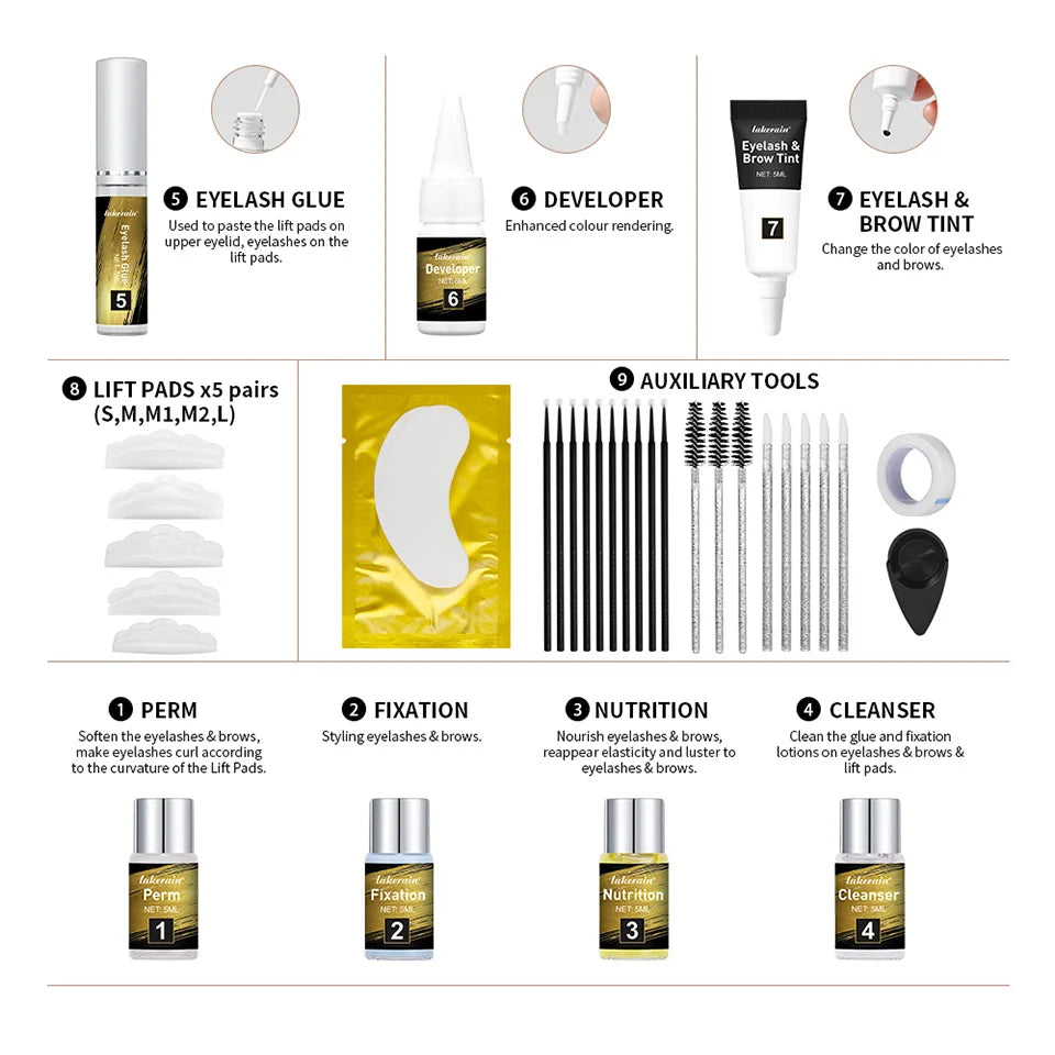 Professional Lash Lift and Brow Tinting Kit for Salon and Home Use - 11