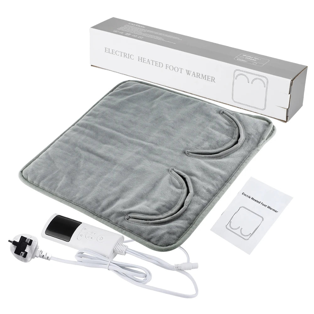 Electric Heated Foot Warmer with Adjustable Temperature and Timer