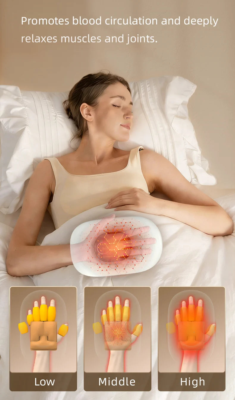 Cordless Hand and Finger Massager with Heat and Compression