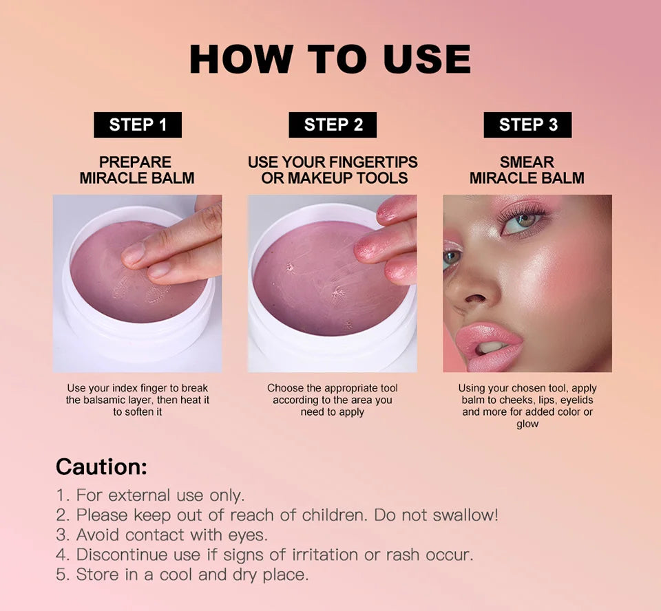 Multi-Purpose Tinted Miracle Balm for Cheeks and Lips