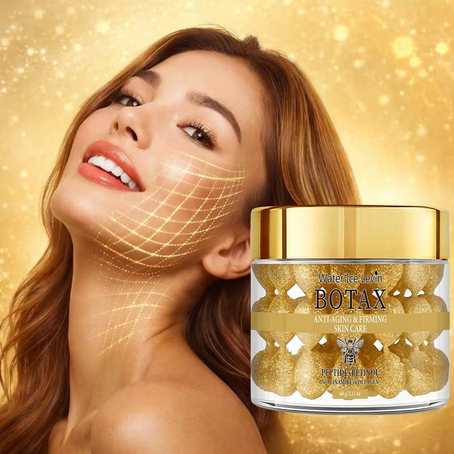 Retinol Peptide Face Cream Firming Moisturizing Anti Aging Skin Care 60g - 1