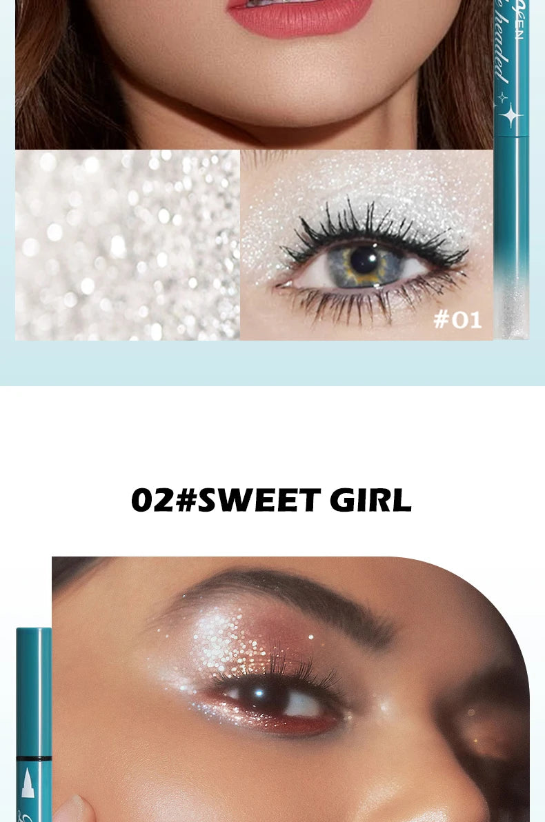 Peifen Double Head Liquid Eyeliner and Glitter Eyeshadow Pen - 14