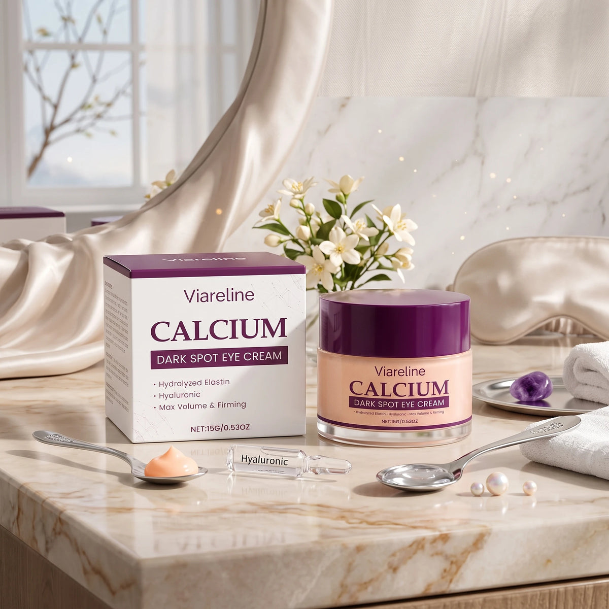 Firming Calcium Eye Cream for Dark Circles and Fine Lines