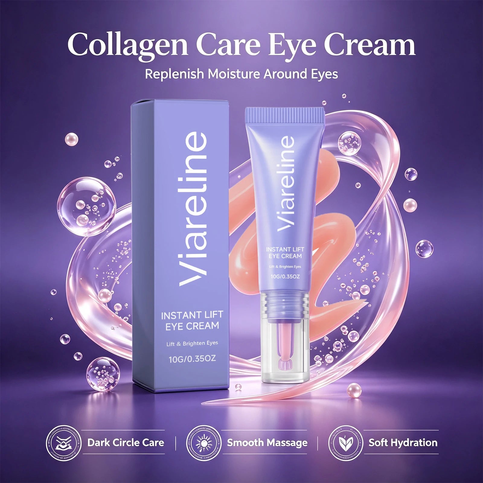 Collagen Hydrating Eye Cream for Dark Circles and Fine Lines - 1