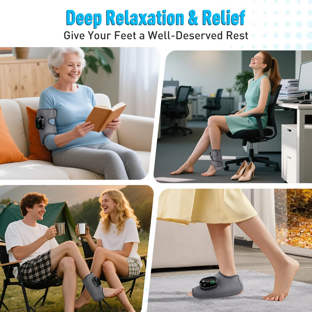 Heated Vibration Ankle and Calf Massage Wrap
