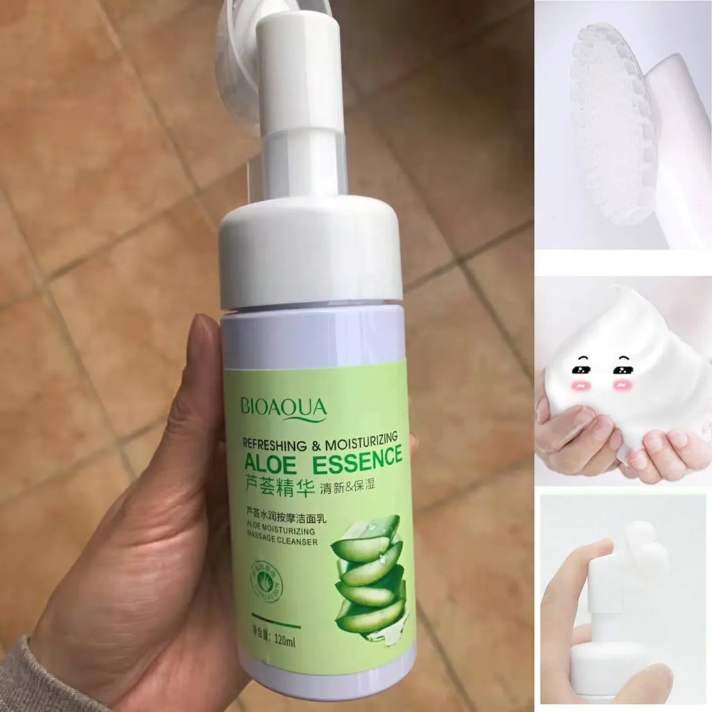 Bioaqua Aloe Vera Cleansing Foam Moisturizing Facial Wash 120ml