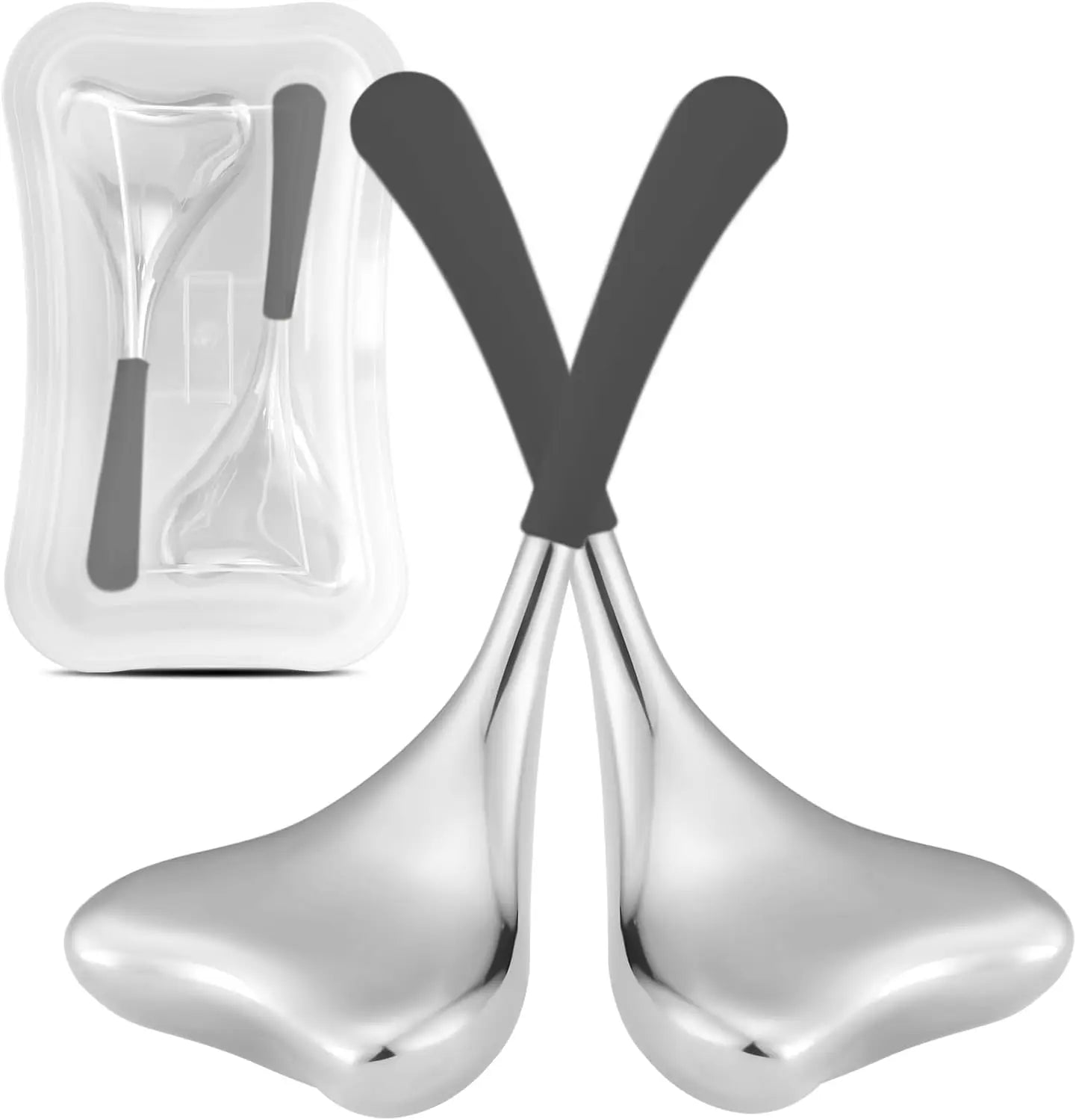 Stainless Steel Cooling Facial Ice Globes and Gua Sha Tool - 7