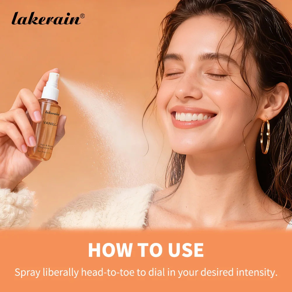 Vanilla Rose Fragrance Mist for Hair and Body