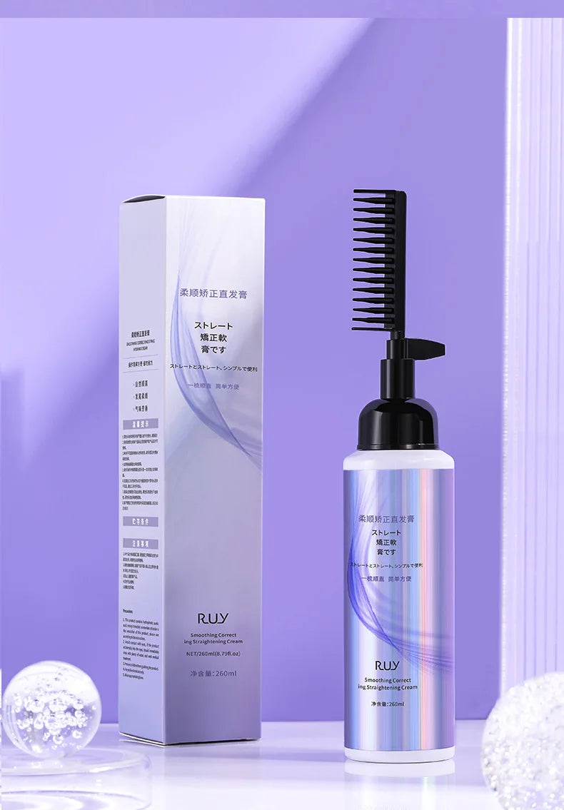 260ml RUY Hair Straightening Cream with Integrated Comb Applicator