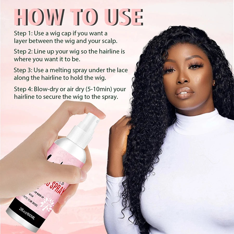 60ml Melting Spray for Lace Front Wigs with Long Lasting Secure Hold - 5
