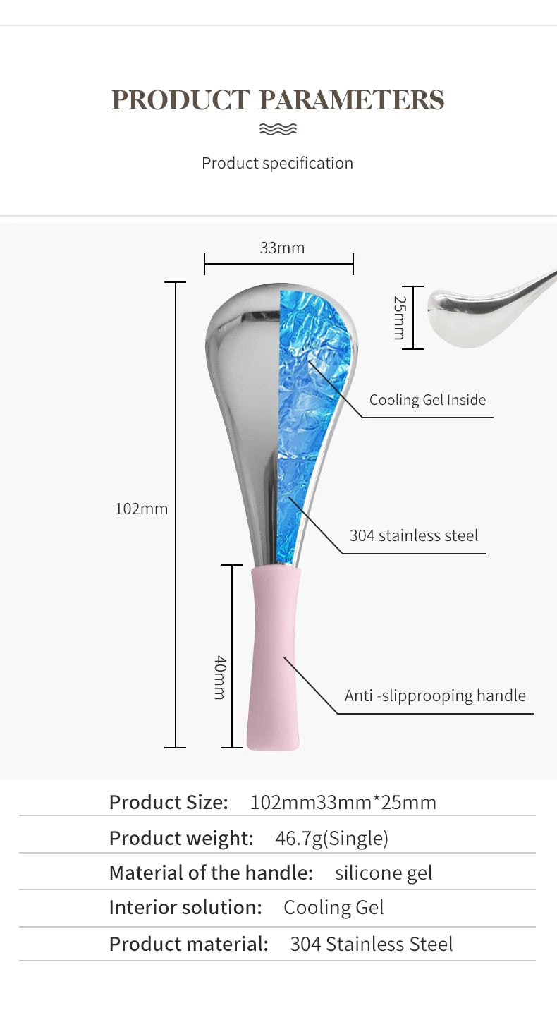 Stainless Steel Facial Cryo Sticks for Puffiness and Skin Cooling